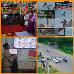 डिप्टी सीएम अरूण साव के द्वारा सूरक्षा के दृष्टिकोण से लोरमी नगर के चौक चौराहों पर 40 सीसीटीवी कैमरों का किया गया लोकार्पण