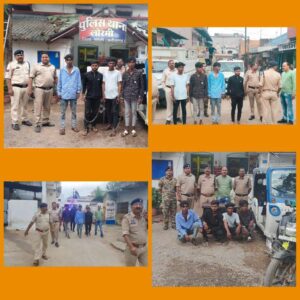 लोरमी पुलिस द्वारा पुरानी रंजिश के चलते हत्या का प्रयास करने वाले आरोपियों को 16 घण्टे के भीतर पकड़ने मे मिली सफलता, आरोपियों की निकाली गई जुलूस