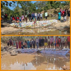 सुदूर वनांचल में एक ही दिन में जनसहयोग से स्टॉप डैम निर्माण ग्राम बिसौनी में, जल संरक्षण और पर्यावरण बचाने की अनोखी मिसाल