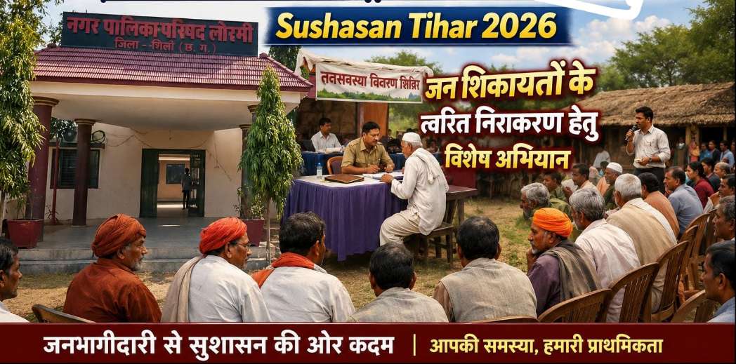 सुशासन तिहार 2026: राम्हेपुर डिपो परिसर में कल लगेगा जनसमस्या निवारण शिविर, स्वनिधि योजना पंजीयन सहित मिलेगी कई सुविधाएं…
