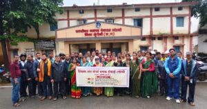 शिक्षक संघर्ष मोर्चा,ब्लॉक इकाई लोरमी का एकदिवसीय सेवा सुरक्षा पद यात्रा, धरना रैली