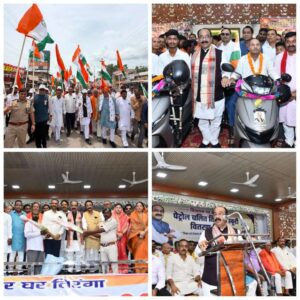 डिप्टी सीएम अरुण साव के नेतृत्व में लोरमी क्षेत्र में निकाली गई तिरंगा यात्रा’’11 दिव्यांग को स्कूटी किये प्रदान…
