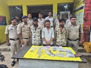 कोनी पुलिस ने चोरी के तीन मामलों का किया खुलासा, 4.81 लाख का मशरूका बरामद